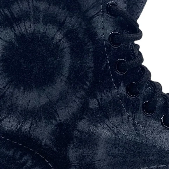Dr. Martens Womens Shoes Pascal Boots Sz 5 Black Tie Dye Combat Casual Trendy - Picture 5 of 15